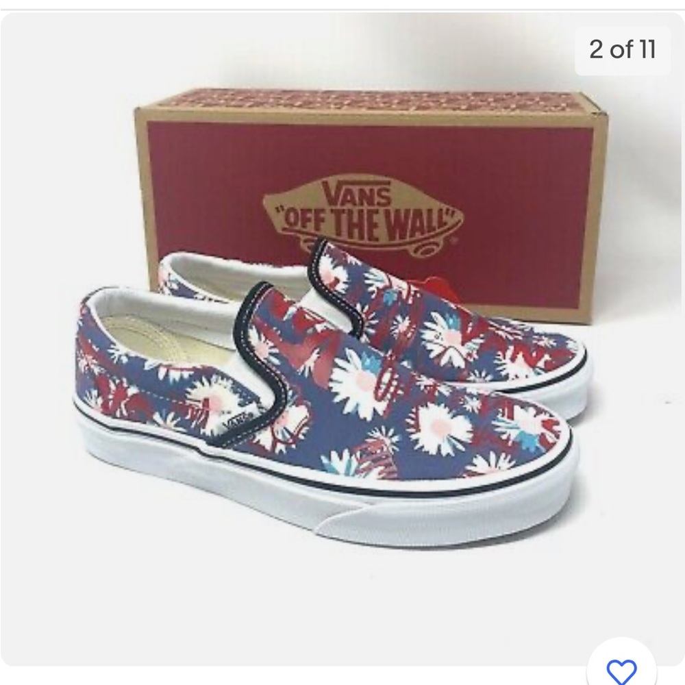 Vans floral classic slip on sneakers